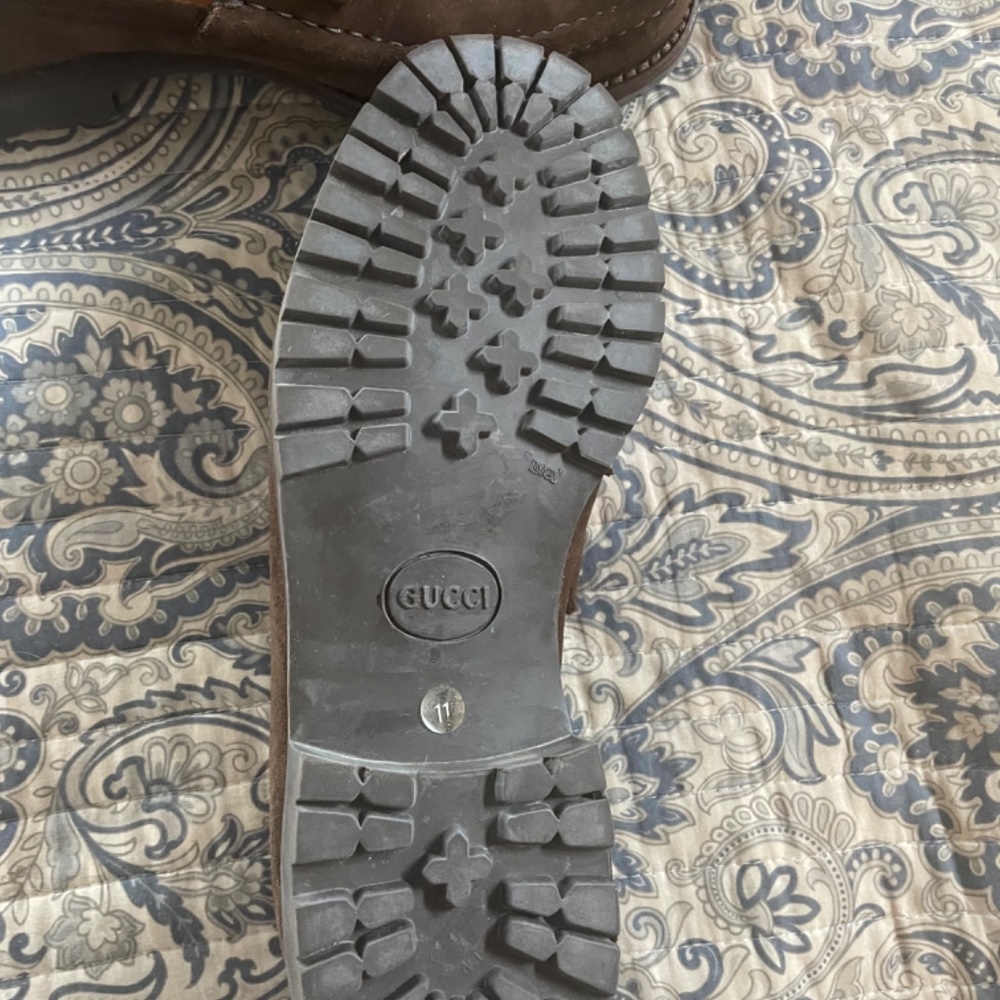 Men's Gucci suede horse bit lug sole - Picture 3 of 4
